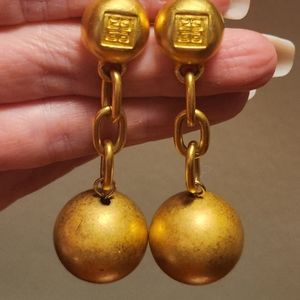 Vintage Givenchy Ball and Chain Earrings